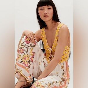 Free People Bali Honeydew Jumpsuit
